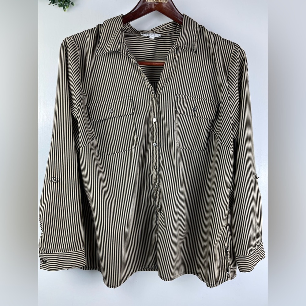 Notations || Stripped Button Down Shirt - image 6